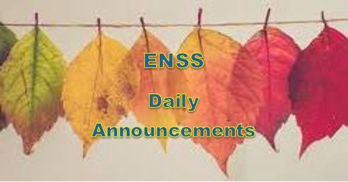 ENSS Daily Announcements - Tue Oct 29 2024